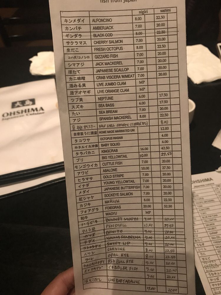 Restaurant menu page 2